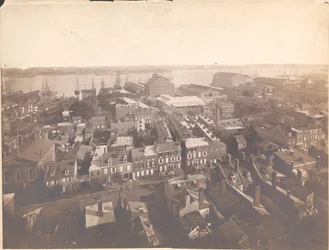 Panorama von Philadelphia, Ost-Südost-Ansicht, Januar 1870